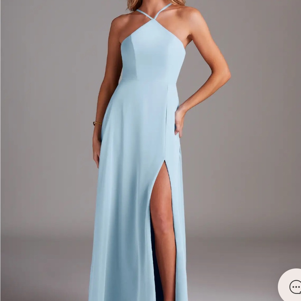 Azazie Bailey Sky Blue Bridesmaid Formal Dress